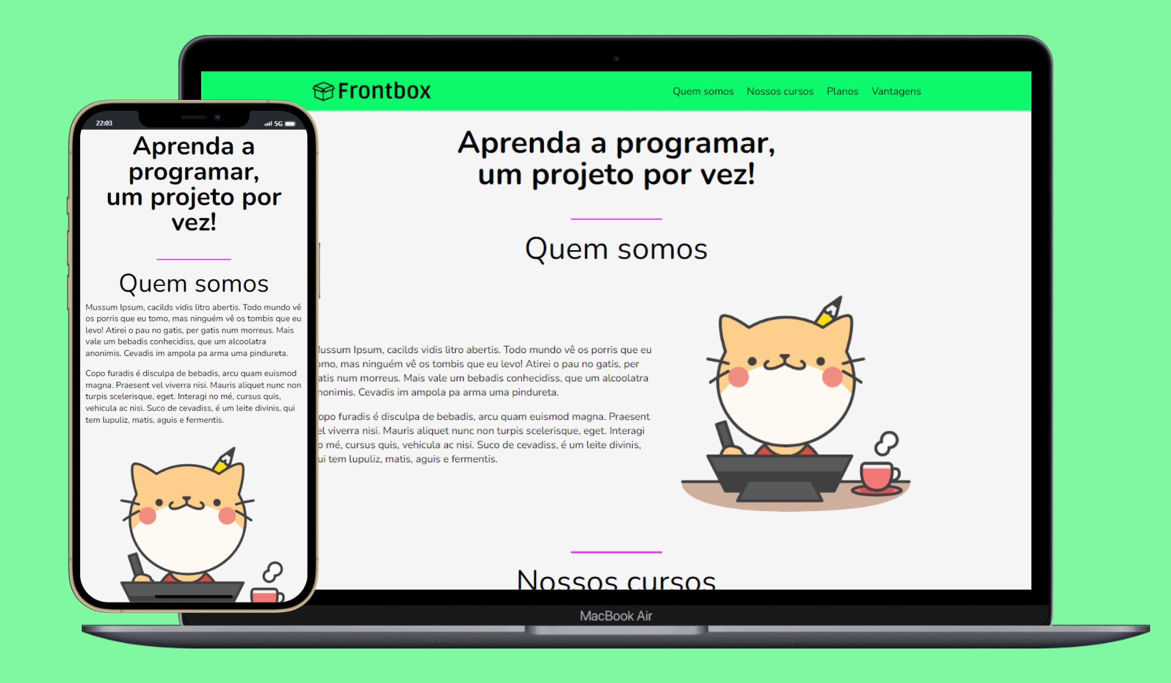 Site em flexbox